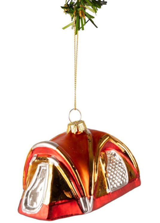 Glazen Kerstbal Tent 10cm