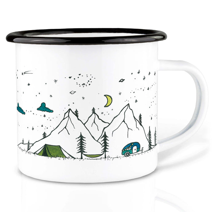 Emaille mok - Campingleven
