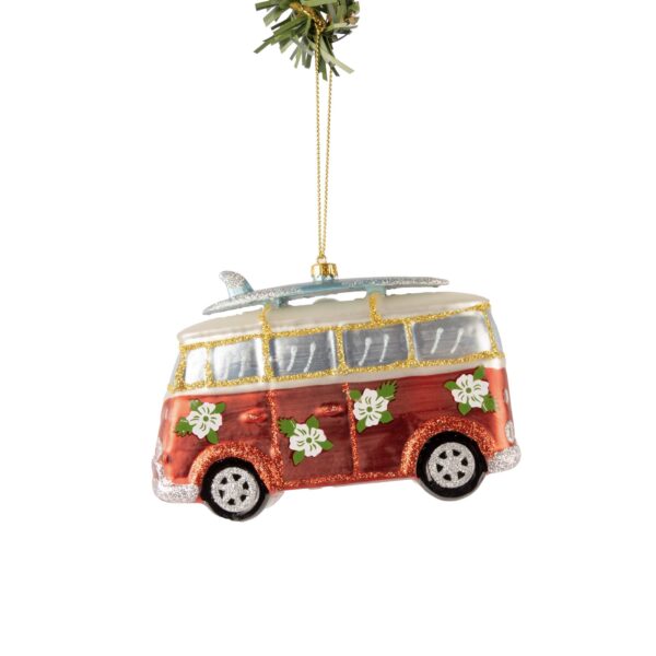 Afbeelding laden in Galerijviewer, Glazen Kerstbal VW T1 Bus 12cm
