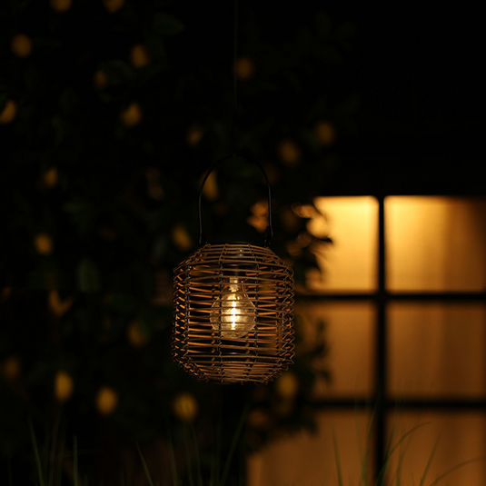 Solar Lantaarn Onora Bruin – Sfeervolle Buitenverlichting voor Tuin & Camping