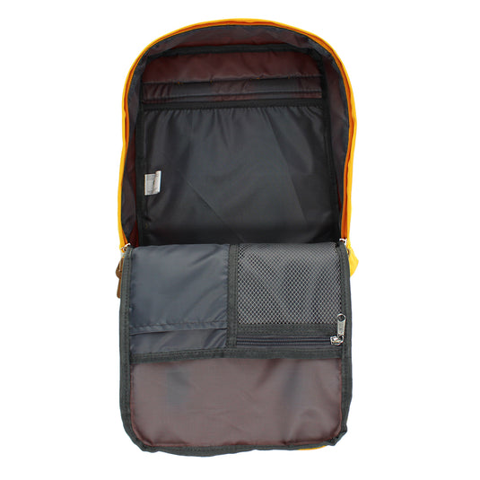 Rex London Compacte rugzak in geel, rood, groen en roze.