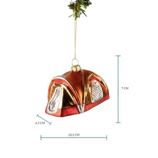 Afbeelding laden in Galerijviewer, Glazen Kerstbal Tent 10cm
