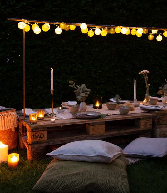 Cotton Ball Lights - Buitenlichtslinger -  Jardín