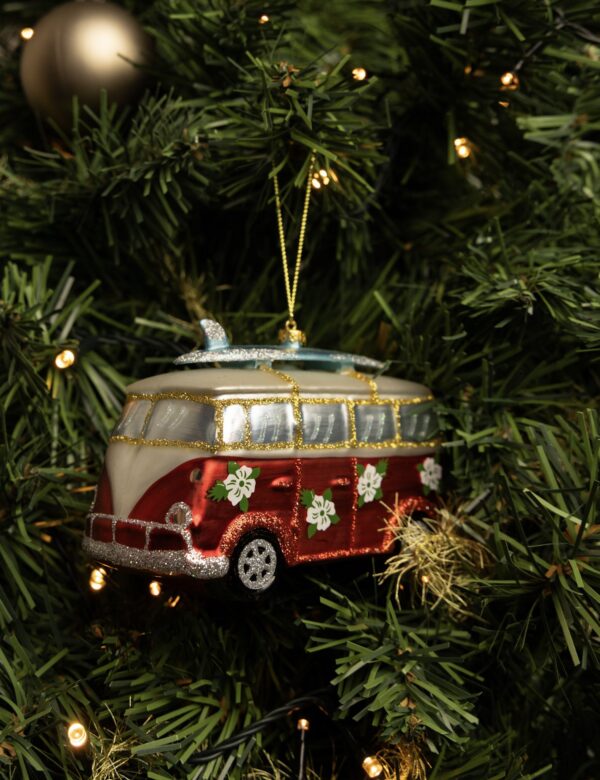 Afbeelding laden in Galerijviewer, Glazen Kerstbal VW T1 Bus 12cm

