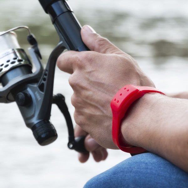 Afbeelding laden in Galerijviewer, Citronella anti-muggen armband in ROOD
