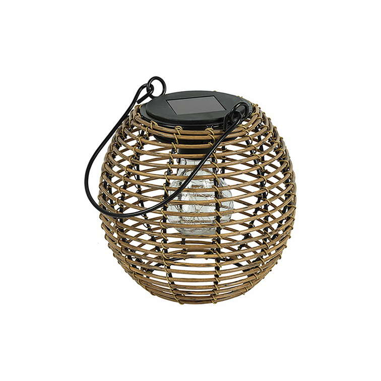 Afbeelding laden in Galerijviewer, Solar Hanglantaarn Eliya Naturel – Sfeervol Licht voor Tuin &amp; Camping
