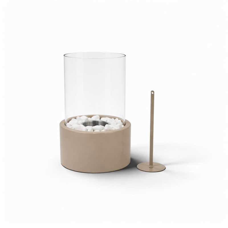 Afbeelding laden in Galerijviewer, Tafelhaard - Rond – Taupe – Binnen &amp; Buiten – 26,5 cm
