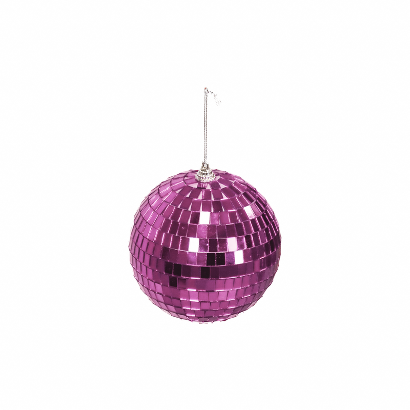 Afbeelding laden in Galerijviewer, Kerst- Ornament - Discobal - Glas - Roze - 10cm
