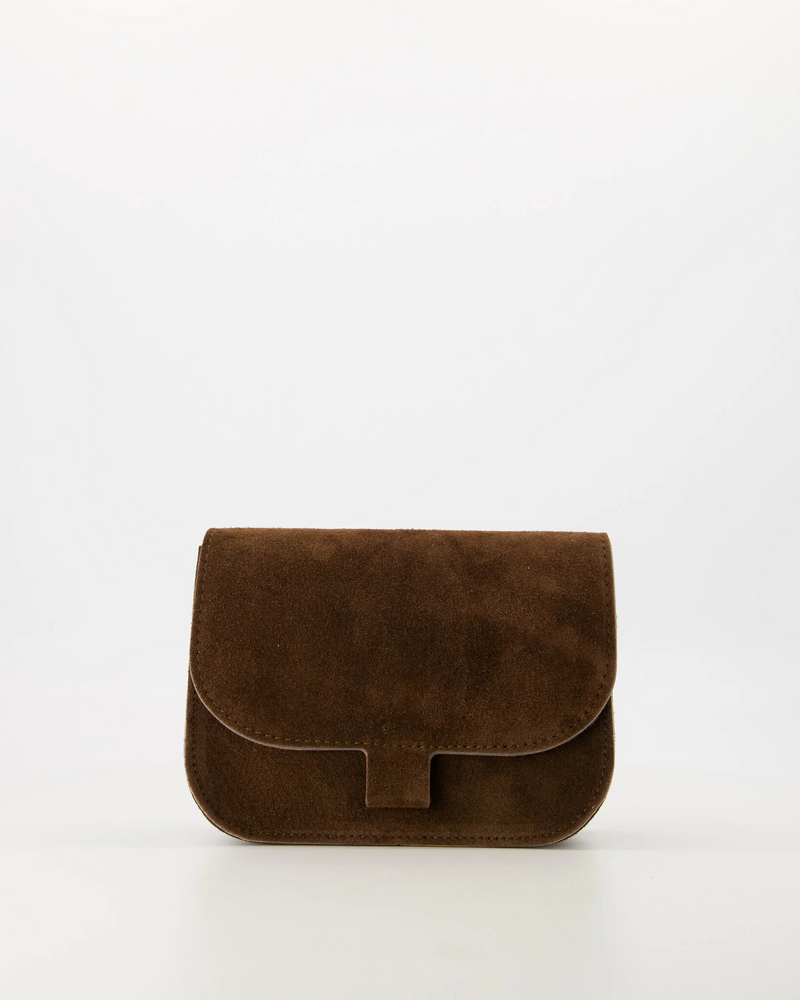Afbeelding laden in Galerijviewer, Suede – Crossbody tas – Donkerbruin
