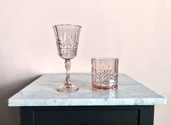 Afbeelding laden in Galerijviewer, Clyde lichtroze cocktail- drinkglas en wijnglas
