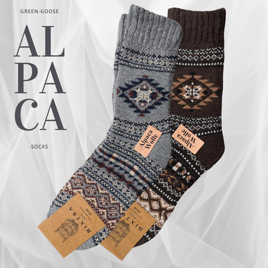 95% Wollen Alpaca herensokken - 2 paar