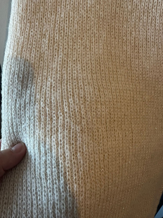 Beige met goud glittertje sjaal