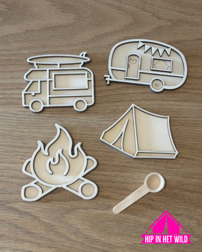 Afbeelding laden in Galerijviewer, Houten Speelframe Set Camping
