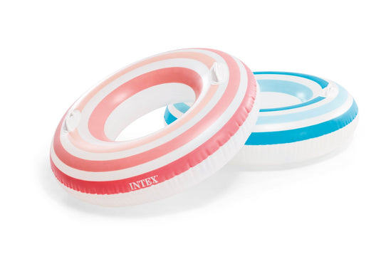 Intex opblaasband striped dreams blauw of roze