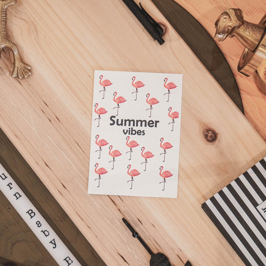 Flamingo Ansichtkaart  'Summer vibes'