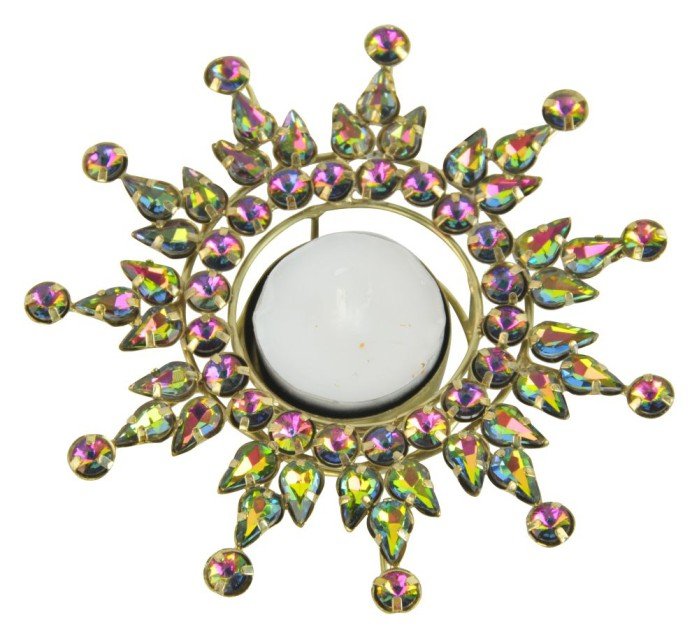 Afbeelding laden in Galerijviewer, Waxinelichthouder ijskristal – met parelmoer steentjes
